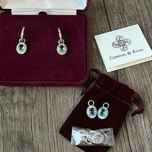 Camrose & Kross Jackie Kennedy interchangeable gemstone earrings